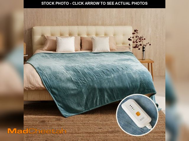 Lot 74-14210050 - JET'S HOME Heated Blanket Twin 62"x84" - ETL&amp;FCC Certified Flannel Electric Blanket Machine Wash...