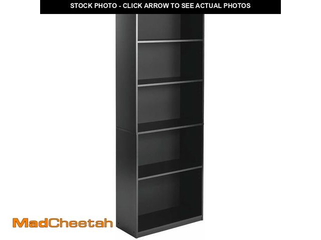 Lot 74-12685465 - Mainstay` 71" 5-Shelf Standard Bookcase (Black) - UNUSED