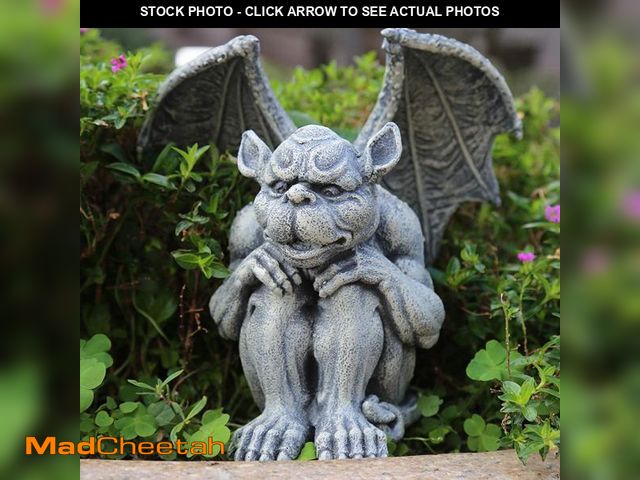 Lot 74-12125014 - OwMell Gargoyle Statue Garden Guardian Sculpture Figurine Gothic Indoor Outdoor Garden Decor Statue ...