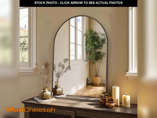 Lot 74-12889004 - CONCETTA 20"x30" Bathroom Mirror, Decor Arched Wall Mirror, Bedroom Vanity Mirror with Metal Frame, ...
