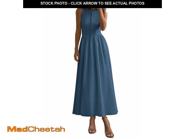 Lot 74-13964524 - PRETTYGARDEN Women Maxi Dresses 2026 Summer Casual Sleeveless Patchwork Knit Tank Dress Flowy Beach ...