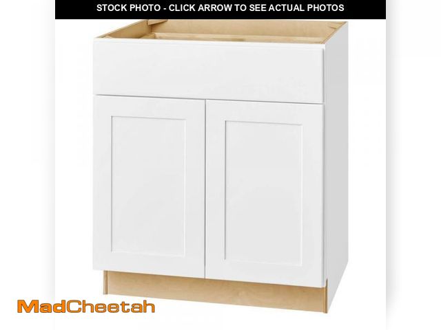 Lot 74-12519405 - Hampton Bay Avondale 30 in. W x 24 in. D x 34.5 in. H Ready to Assemble Plywood Shaker Base Kitchen ...