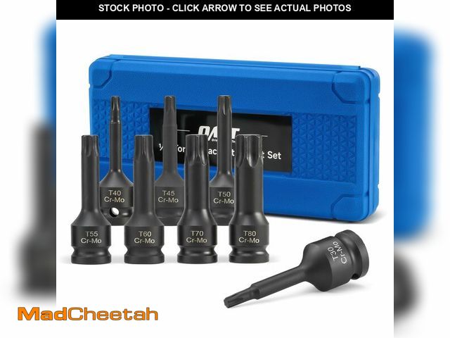 Lot 74-14212103 - Orion Motor Tech Torx Bit Socket Set, 8pc 1/2" Drive Impact Torx Bit Socket Set T30 T40 T45 T50 T55 ...