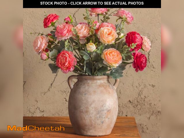 Lot 74-14146354 - Daifunli 18 Pcs Faux Silk Peony Artificial Flowers for Vase Vintage Bulk Fake Peonies Branches with ...