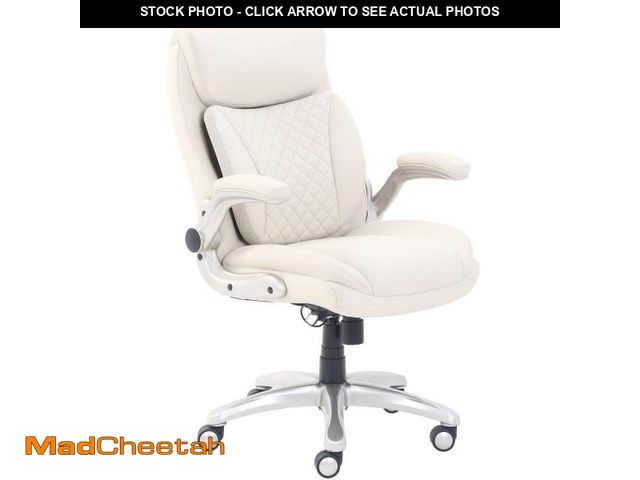 Lot 74-12386529 - Basics Ergonomic Executive Office Desk Chair with Lumbar Support, Flip-up Armrests, Adjustable Heigh...
