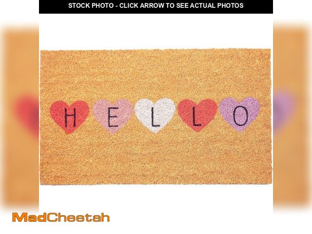 Lot 74-13331293 - Calloway Mills 107251729 Heart Hello Doormat 17" x 29" - UNUSED