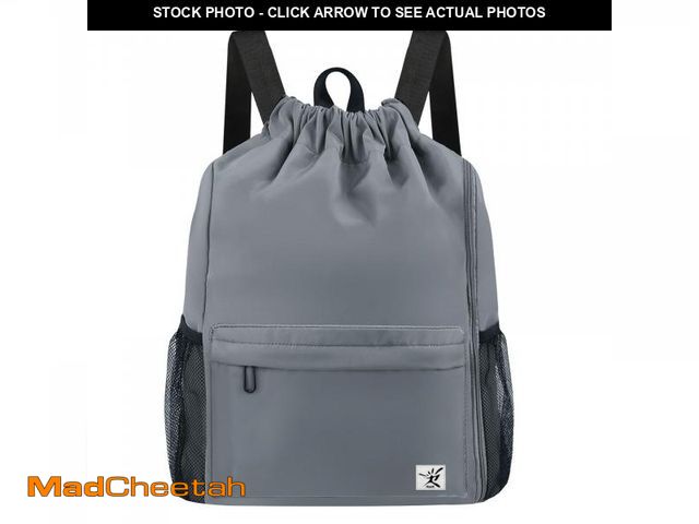 Lot 74-12220224 - Risefit Drawstring Backpack with Mesh Pockets String Gym Bag Sackpack Sandproof Water Resistant Beac...