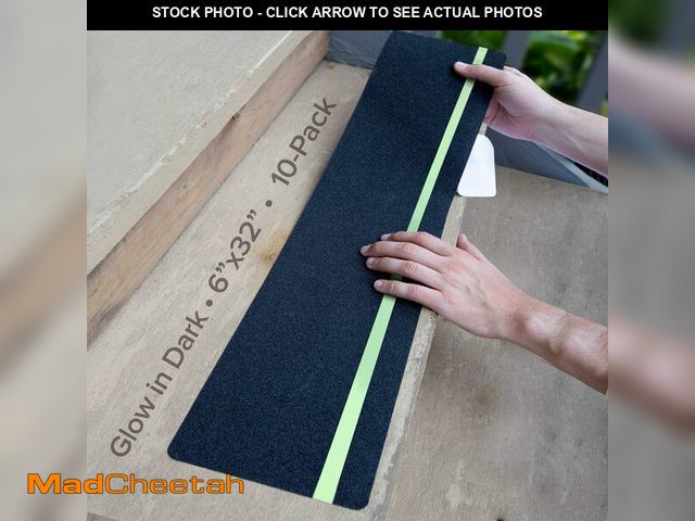 Lot 74-12702929 - LifeGrip Anti Slip Traction Treads with Glow in Dark Stripe (10-Pack), 6" X 32", Best Grip Tape Grit...