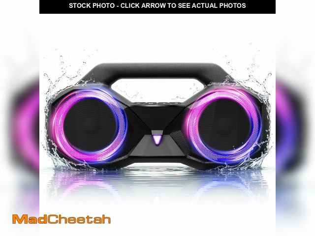 Lot 74-14383809 - OZJ Bluetooth Speaker Outdoor Loud: 80W(Peak) with Bass, Portable Wireless Speaker with IPX7 Waterpr...