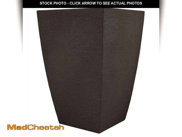 Lot 74-13787953 - Tusco Products MSQT23ES Modern Square Garden Planter, 23-Inch, Espresso - UNUSED