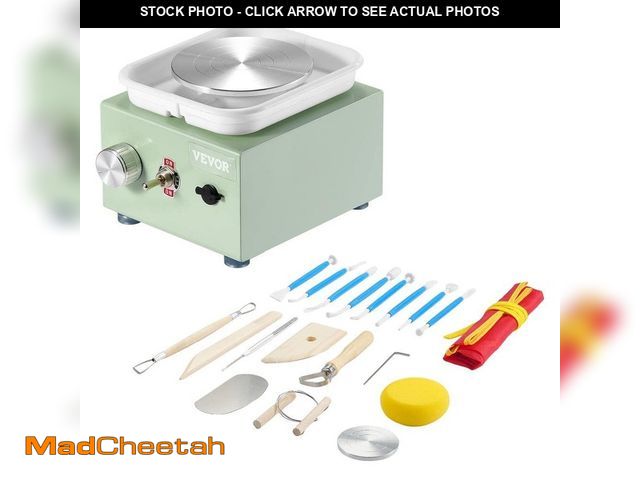 Lot 74-14306923 - VEVOR Mini Pottery Wheel, 0-320RPM Adjustable Speed Detachable Basin Forming Machine, for Art Craft ...