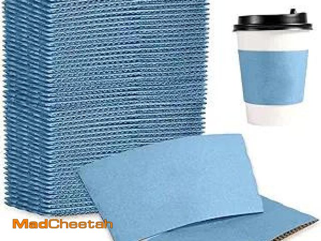 Lot 74-12129631 - EchoDone 8 oz Disposable Coffee Cup Sleeves for Hot Drinks Paper Corrugated Cup Jackets 200 Count Co...