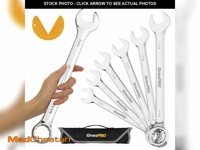 Lot 74-14267790 - GRENPRO SAE Wrench Set, Large Wrench Set, 7-Piece 15/16", 1", 1-1/16", 1-1/8", 1-3/16", 1-1/4" Long ...