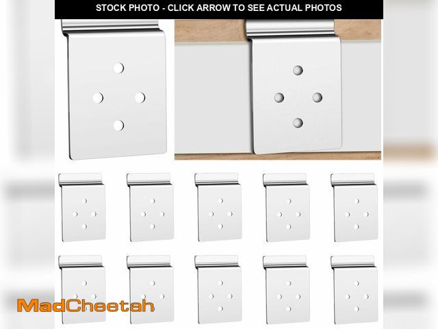 Lot 74-13523321 - Pelopy 10 Pack Slatwall Metal Plate Mount Backplate Mounting Adapter to Make Items Slatwall Compatib...