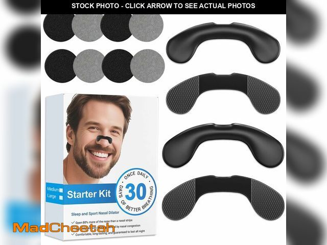 Lot 74-14271793 - Reusable Amagnetic Nose Strips for Breathing &amp; Snoring, Premium External Nasal Dilators, Upgrade...
