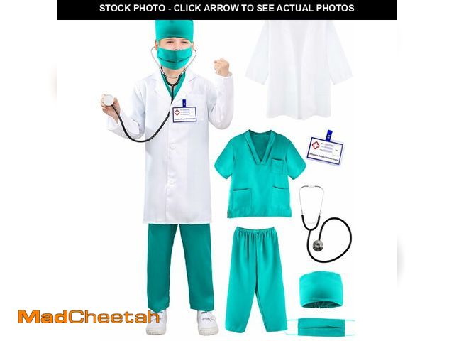 Lot 74-12441297 - Puteraya Kids Doctor Costume Set Surgical Doctor Suit Uniform with Stethoscope Toys for Boys Girls D...