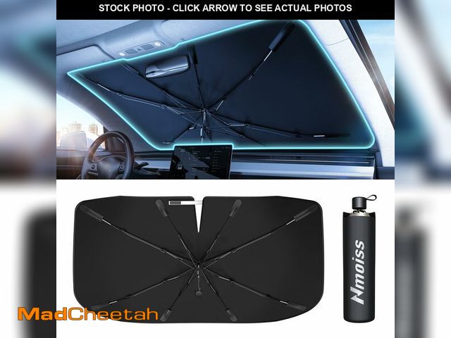 Lot 74-14429867 - Nmoiss Windshield Sun Shade Umbrella for Truck [Vinyl Coating Heat Shield] - UNUSED
