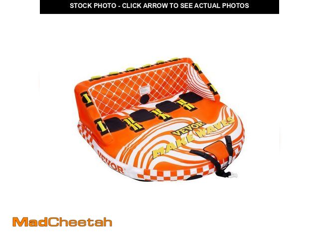 Lot 74-13769604 - VEVOR Towable Tube for Boating, 1-4 Riders Inflatable Boat Tubes and Towables, 680lbs Water Sport To...