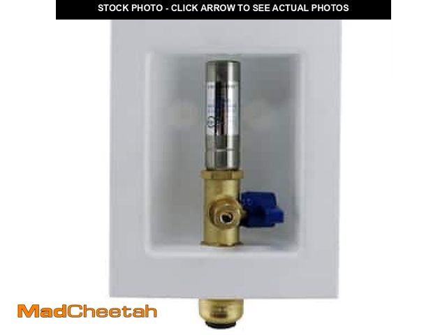 Lot 74-12427044 - Tectite 1/2 in. Brass Push-to-Connect Ice Maker Outlet Box with Water Hammer Arrestor - UNUSED