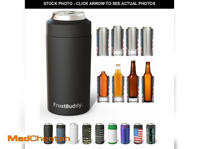 Lot 74-14267322 - Frost Buddy Universal Can Cooler - Fits All - For Regular 12 &amp; 16 oz or Slim-Size Bottles - Insu...