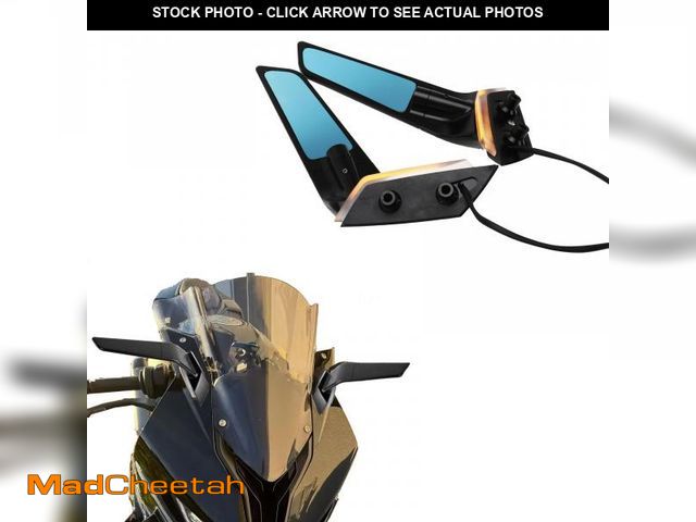Lot 74-11558547 - VITINO Motorcycle LED Turn Signal Mirrors 360degree Rotatable Rearview Stealth Mirror Fit for BMW S1...
