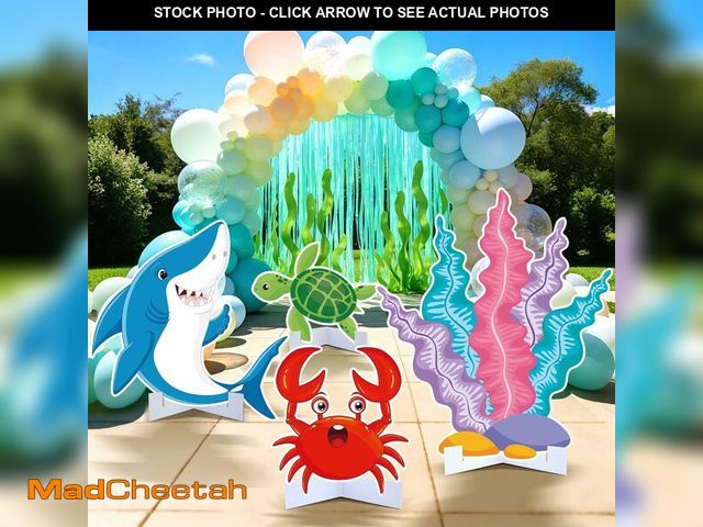 Lot 74-14293840 - 4PCS Large Under the Sea Animals Party Decorations Cardboard Cutout Standup Summer Ocean Animal Deco...