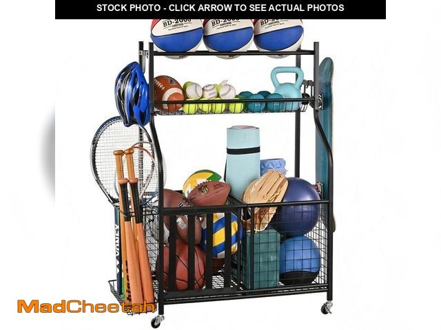 Lot 74-14312861 - LTMATE 154 lbs. Weight Capacity Sports Organizers Rack with Wheels for Garage - UNUSED