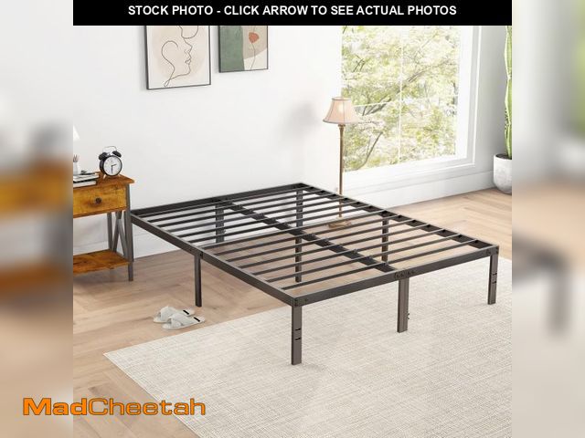 Lot 74-12265285 - (MISSING HARDWARE) edx Bed Frame - Full Size Heavy Duty Platform Bed with Underbed Storage, 14-Inch ...