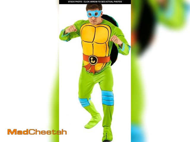 Lot 74-12400092 - Rubies Men's Teenage Mutant Ninja Turtles Deluxe Leonardo Costume Jumpsuit, Shell, and Eye-Mask, As ...