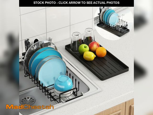 Lot 74-12969291 - ANTOPY Sink Dish Drying Rack - Expandable Small Dish Rack Over Sinks with Silicone Drying Tray, Dish...