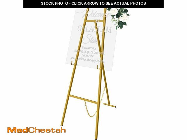 Lot 74-12603050 - GALAGLAM Gold Easel Stand for Signs, 50" Adjustable Art Easel Stand for Painting &amp; Canvas Ã¢â¬â...
