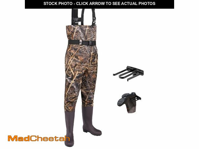 Lot 74-12700678 - FISHINGSIR Fishing Waders for Men with Boots Womens Chest Waders 2-Ply Nylon/PVC Waterproof for Hunt...