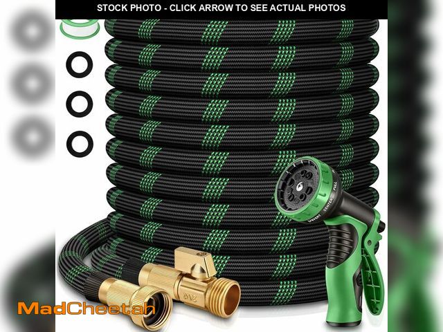 Lot 74-14205568 - 50 ft Flexible Garden Hose with 10 Spray Nozzle-Heavy Duty Superior Strength 96D Material Garden hos...