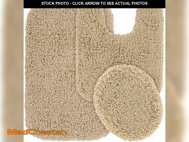 Lot 74-14305594 - Garland Rug Serendipity Beige Linen 3 Piece Set (Toilet Cover, Contour Rug, Bath Rug) Shaggy Nylon W...