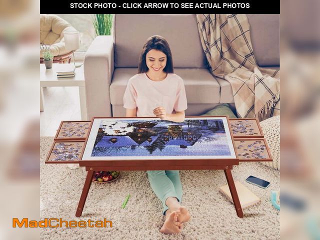 Lot 74-14071622 - G TALECO GEAR Jigsaw Puzzle Table with Drawers, Legs and Cover, Wooden Puzzle Board for Adults 1500 ...