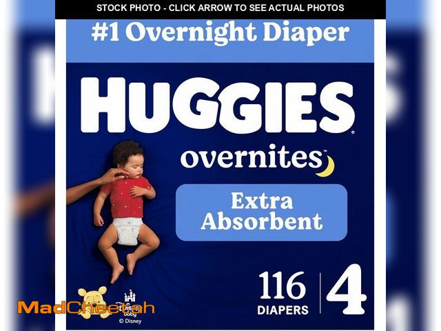 Lot 74-14305644 - Huggies Overnites Size 4 Overnight Diapers (22-37 lbs), 58 Ct, Packaging May Vary - UNUSED