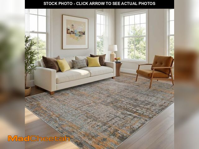 Lot 74-14347533 - 5x7 Area Rugs for Bedroom Living Room,Non-Slip Washable Modern Abstract Rugs for Dining Room, Foldab...
