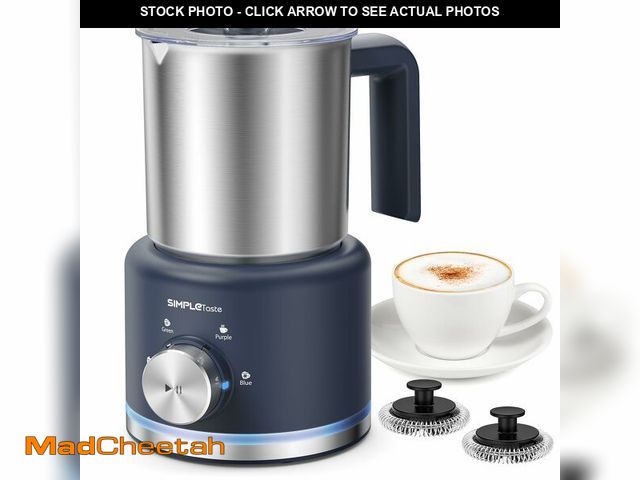 Lot 74-13574535 - SIMPLETASTE Milk Frother, 4 in 1 Electric Milk Steamer, 16.91oz/500ml Automatic Warm and Cold Foam F...