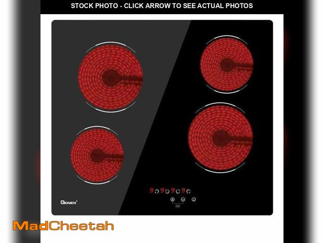 Lot 74-14596335 - JEREMY CASS GT 24 in. 4 Elements Radiant Electric Cooktop with Flexible Ring, 6000W Built in Electri...