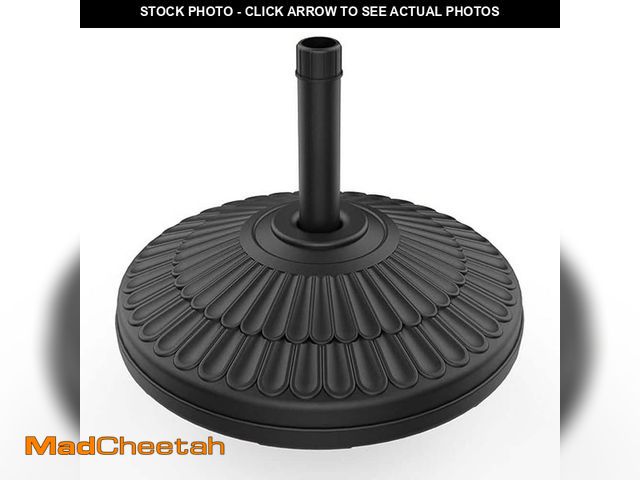 Lot 74-14290902 - lohasco 80 lbs. HDPE Round Patio Umbrella Base Free Standing Heavy Duty Base Water and Sand in Black...