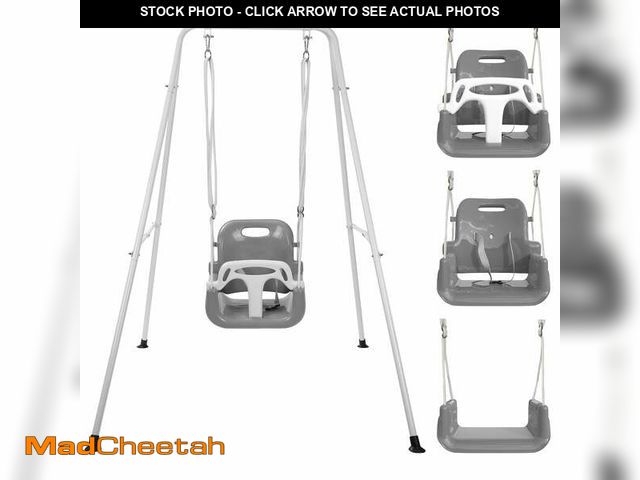 Lot 74-12549973 - G TALECO GEAR 3-in-1 Toddler Swing Sets for Backyard, Comfy Baby Swing Outdoor Indoor, Kids Swing wi...