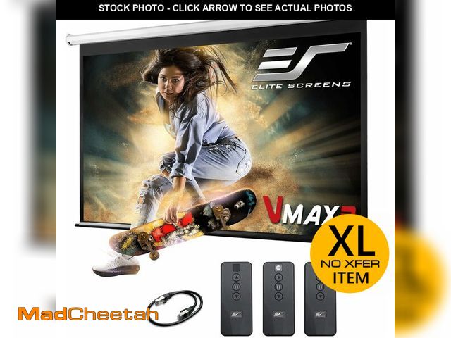 Lot 74-13072373 - Elite Screens VMAX 3, 150-INCH 16:9, Electric Projector Screen Home Theater Gaming, VMAX150XWH3 - UN...