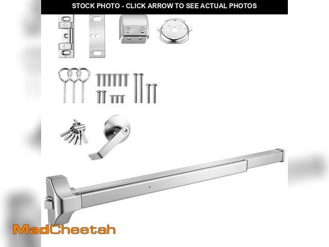 Lot 74-14393322 - SKYSHALO Push Bar Panic Exit Device, 41 in. Stainless Steel Commercial Emergency Door Hardware with ...