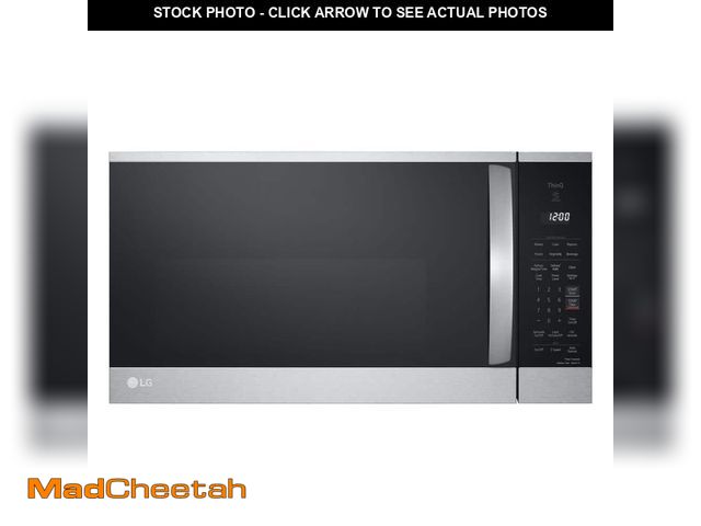 Lot 74-14392445 - LG 1.8 cu. ft. 30 in. W Smart Over the Range Microwave Oven with EasyClean in PrintProof Stainless S...