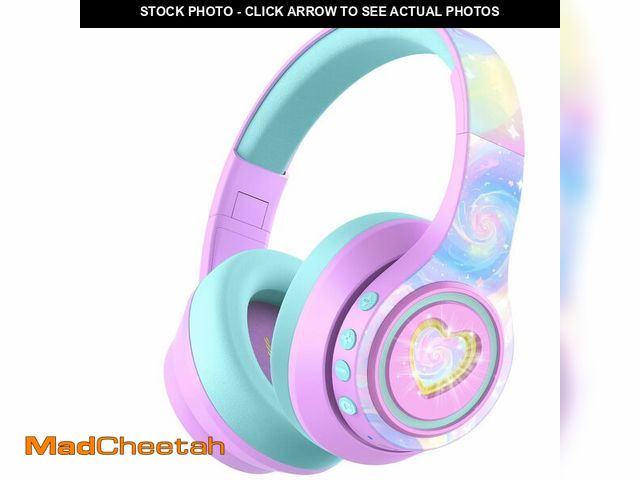 Lot 74-14268447 - iClever Auraa Active Noise Cancelling Headphones for Kids, LED Light Up, Bluetooth 6.0, Safe Volume ...