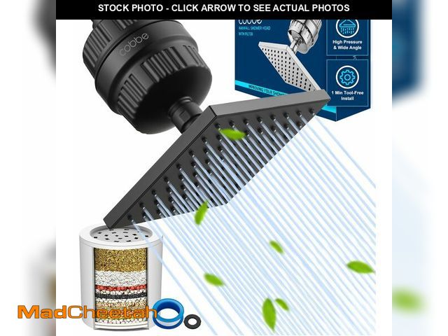 Lot 74-12875343 - Cobbe High Pressure Filtered Shower Head Combo, Rain Shower Head with 20 Stage Shower Head Filter fo...