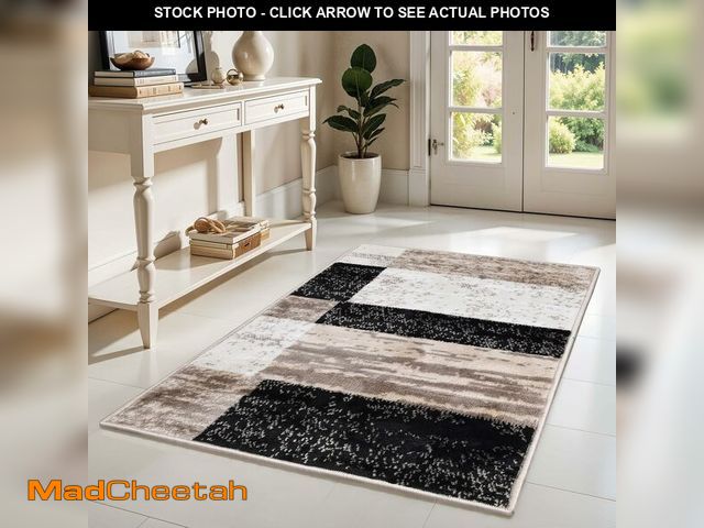 Lot 74-12664681 - Superior Indoor Area Rug, Jute Backing, Plush Modern Rugs for Entryway, Kitchen Floors, Office Floor...