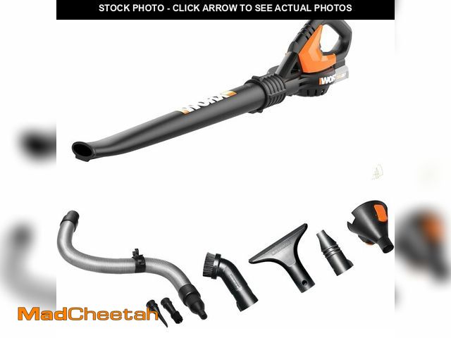Lot 74-14305310 - WORX Cordless Leaf Blower, Electric Blowers for Lawn Care with 120 MPH &amp; 2.7 LBS, Long Nozzle De...