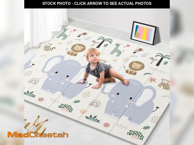 Lot 74-13042311 - NOONKTY 79x71 Extra Large Baby Play Mat for Floor, Foldable Foam Playmat for Babies 0-12 Months &amp...