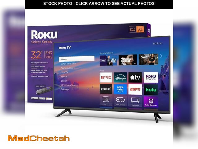Lot 74-13214546 - Roku Smart TV 2025 - 32-Inch Select Series, 1080p Full HD TV - Roku TV with Voice Remote - Flat Scre...